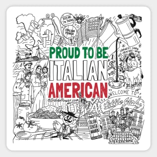 Italian American Doodle Magnet